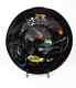 Massive Vintage Murano Style Black Millefiori Blown Glass Centerpiece Bowl Mint