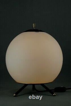 Mid Century Glass Globe Table Lamp Italy Murano Panton Vintage 1950s 60s 70s era