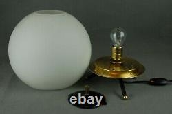 Mid Century Glass Globe Table Lamp Italy Murano Panton Vintage 1950s 60s 70s era