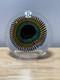 Mid Century Modern VTG Murano Italian Art Glass Eye Sculpture. Marked Base