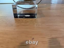 Mid Century Modern VTG Murano Italian Art Glass Eye Sculpture. Marked Base