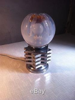 Mid Century Space Age Murano Glass Mazzega Table Lamp 60s Vintage Design light