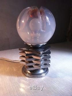 Mid Century Space Age Murano Glass Mazzega Table Lamp 60s Vintage Design light