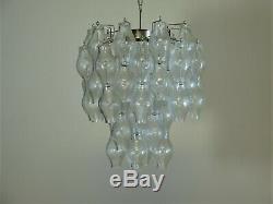 Mid century Top quality Murano vintage chandelier 52 Poliedri glasses