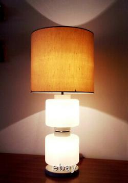 Midcentury Table Lamp Opal Murano Glass 50s 60s Italian Design Vintage Modernist