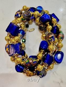 Millefiori Vintage Murano Glass Necklace, Including Vintage