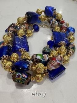 Millefiori Vintage Murano Glass Necklace, Including Vintage