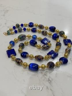 Millefiori Vintage Murano Glass Necklace, Including Vintage