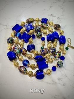 Millefiori Vintage Murano Glass Necklace, Including Vintage