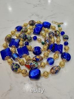 Millefiori Vintage Murano Glass Necklace, Including Vintage