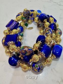 Millefiori Vintage Murano Glass Necklace, Including Vintage