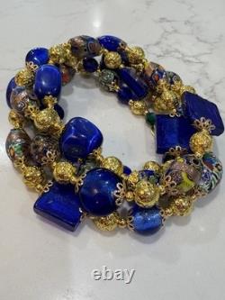 Millefiori Vintage Murano Glass Necklace, Including Vintage