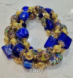 Millefiori Vintage Murano Glass Necklace, Including Vintage