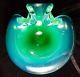 Mint Green Opalescent Sommerso Murano Glass Bowl Mid Century Ashtray Vintage