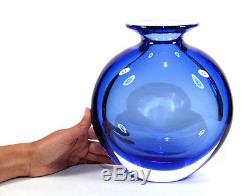 Mod Vintage Seguso Flavio Poli Murano Italy Art Glass Vase Sommerso 9.75 Lbs