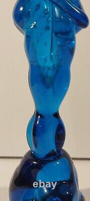 Murano 10 1/2 Lovers beautiful Vintage Hand Blown ART GLASS EMBRACE bubbles htf