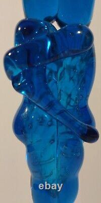 Murano 10 1/2 Lovers beautiful Vintage Hand Blown ART GLASS EMBRACE bubbles htf