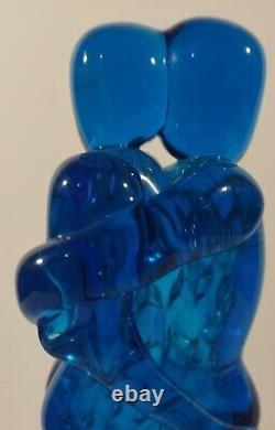 Murano 10 1/2 Lovers beautiful Vintage Hand Blown ART GLASS EMBRACE bubbles htf