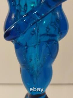 Murano 10 1/2 Lovers beautiful Vintage Hand Blown ART GLASS EMBRACE bubbles htf