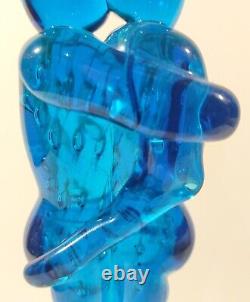 Murano 10 1/2 Lovers beautiful Vintage Hand Blown ART GLASS EMBRACE bubbles htf