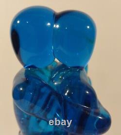 Murano 10 1/2 Lovers beautiful Vintage Hand Blown ART GLASS EMBRACE bubbles htf