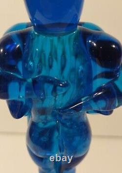 Murano 10 1/2 Lovers beautiful Vintage Hand Blown ART GLASS EMBRACE bubbles htf