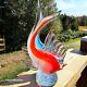Murano Alfred Barbini Vintage Hand Blown Detailed Double Fish Glass Figurine