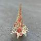 Murano Art Glass Christmas Tree Red Clear Swirl Vintage Figurine 8.5