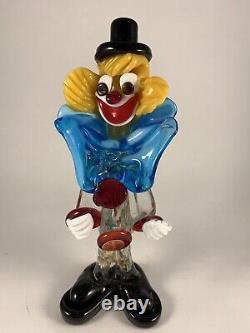 Murano Art Glass Clown Hand Made in Italy Vintage Antique Collectable