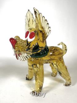 Murano Art Glass Dog Figurine. Who Could Not Love This Face Ex Vintage Cond