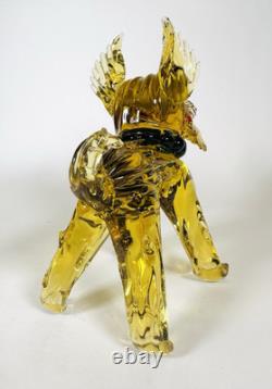 Murano Art Glass Dog Figurine. Who Could Not Love This Face Ex Vintage Cond