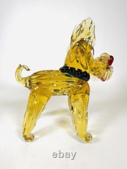 Murano Art Glass Dog Figurine. Who Could Not Love This Face Ex Vintage Cond