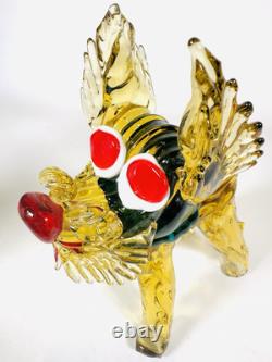 Murano Art Glass Dog Figurine. Who Could Not Love This Face Ex Vintage Cond
