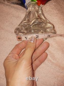 Murano Art Glass Fish Wave Figurine Pedistal Vintage Retro Sculpture 10 in