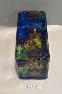 Murano Art Glass Large Three Fish Aquarium Vintage 3.5