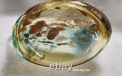 Murano Art Glass VTG Mandarin Duck Fleck Inlay Copper Silver Cobalt Teal Amber