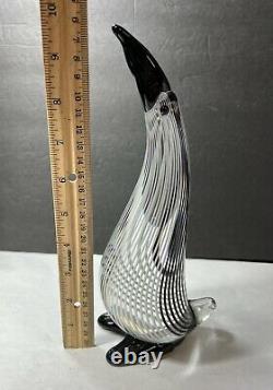 Murano Art Glass Vintage Penguin Bird Figurine Sculpture 10