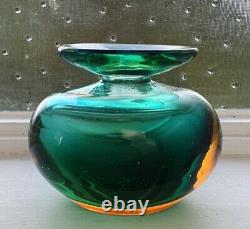 Murano Art Glass Vintage Sommerso Vase MCM Flavio Poli Seguso Venini Retro