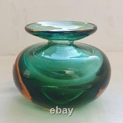 Murano Art Glass Vintage Sommerso Vase MCM Flavio Poli Seguso Venini Retro