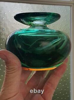 Murano Art Glass Vintage Sommerso Vase MCM Flavio Poli Seguso Venini Retro