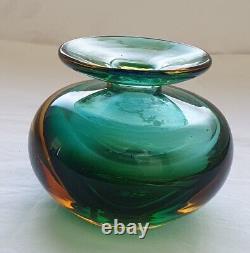 Murano Art Glass Vintage Sommerso Vase MCM Flavio Poli Seguso Venini Retro