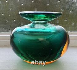 Murano Art Glass Vintage Sommerso Vase MCM Flavio Poli Seguso Venini Retro