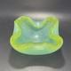 Murano Blue Green Pulegoso Bubbles Vintage Italian Art Glass Mid Century Ashtray