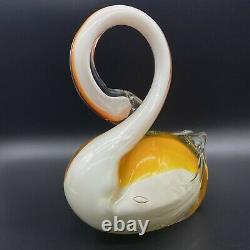 Murano Duck Swan Bird Large Art Glass Figurine Paperweight Vintage 9T 7.5W