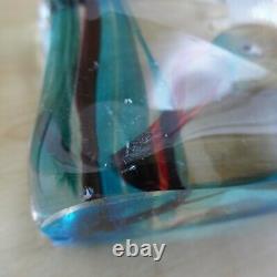 Murano Fish Aquarium Art Glass Block Sculpture Cenedese Barbini Vintage