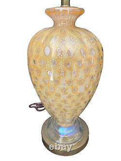 Murano Fratelli Toso Handcrafted Glass Table Lamp vintage 1950's