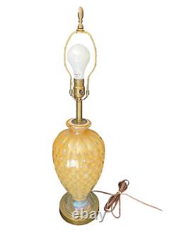 Murano Fratelli Toso Handcrafted Glass Table Lamp vintage 1950's