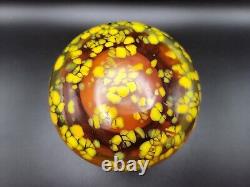 Murano Galliano Ferro Blown Art Glass Uranium Mushroom Speckled Heavy Vintage