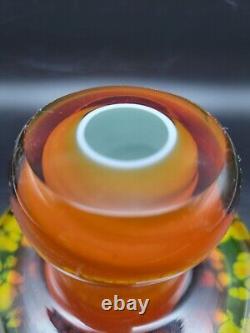 Murano Galliano Ferro Blown Art Glass Uranium Mushroom Speckled Heavy Vintage