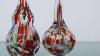 Murano Glass Art Set Of 2 Design Sculpture Top Object Vintage Italy MID Century